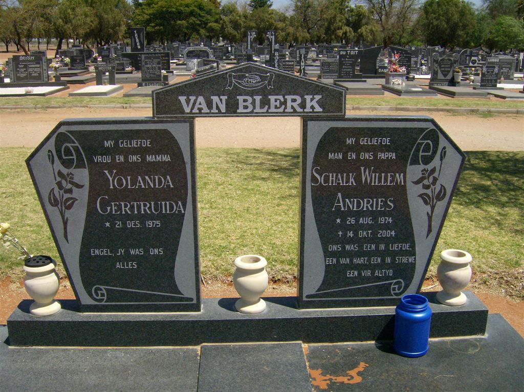BLERK Schalk Willem Andries, van 1974-2004 &amp; Yolanda Gertruida 1975-