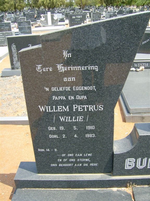 BURGER Willem Petrus 1910-1983