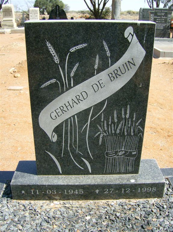 BRUIN Gerhard, de 1945-1998