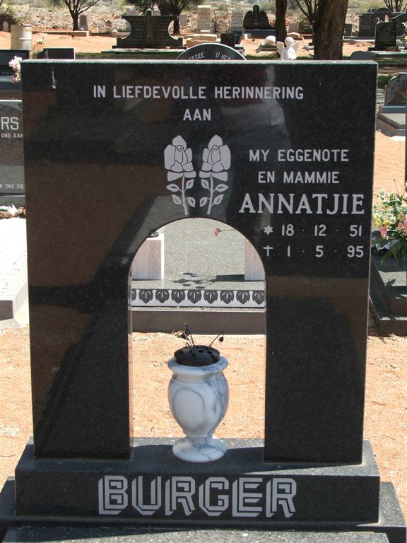 BURGER Annatjie 1951-1995
