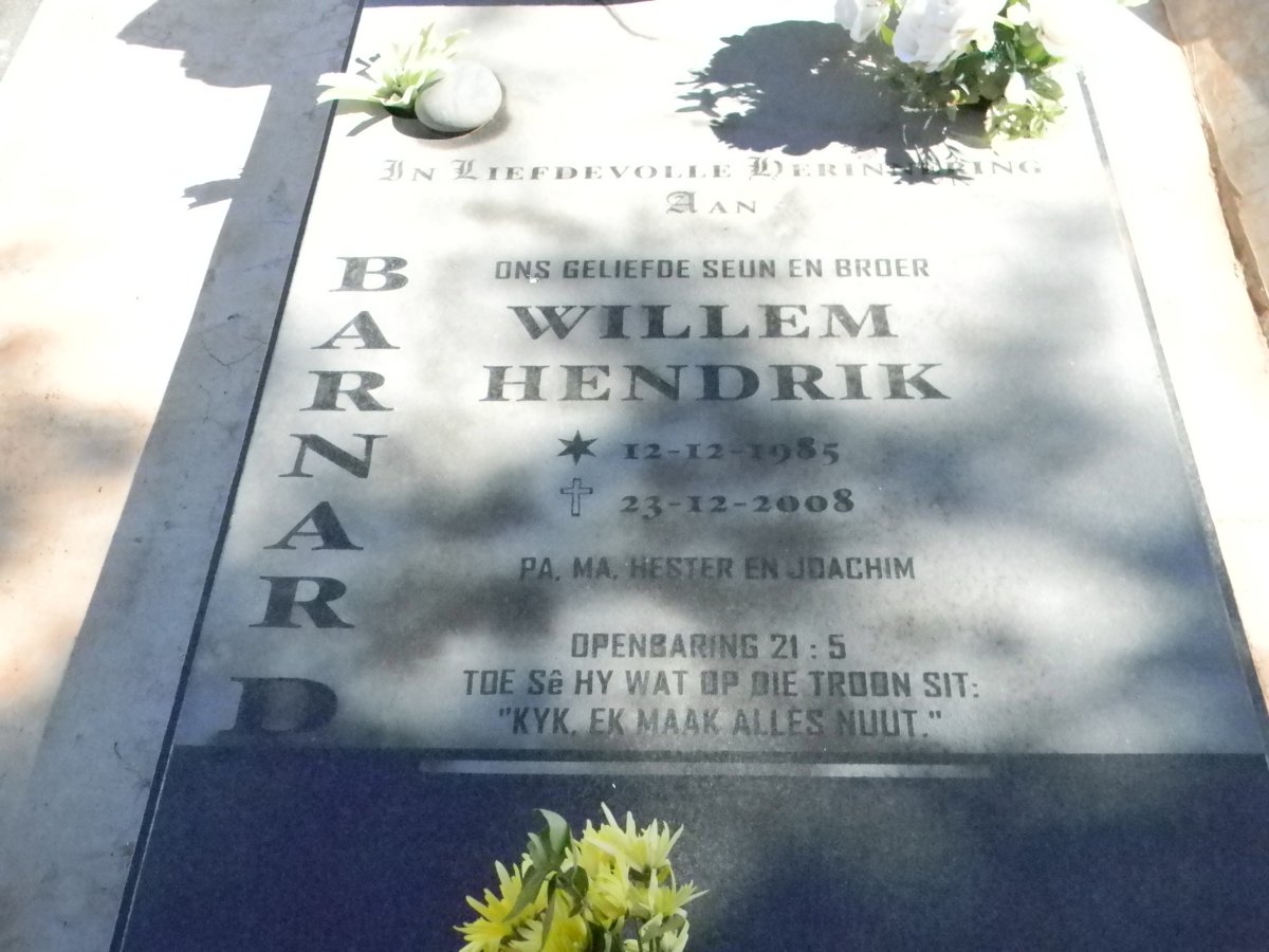 BARNARD Willem Hendrik 1985-2008