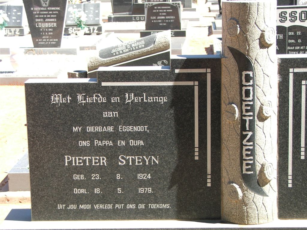 COETZEE Pieter Steyn 1924-1979