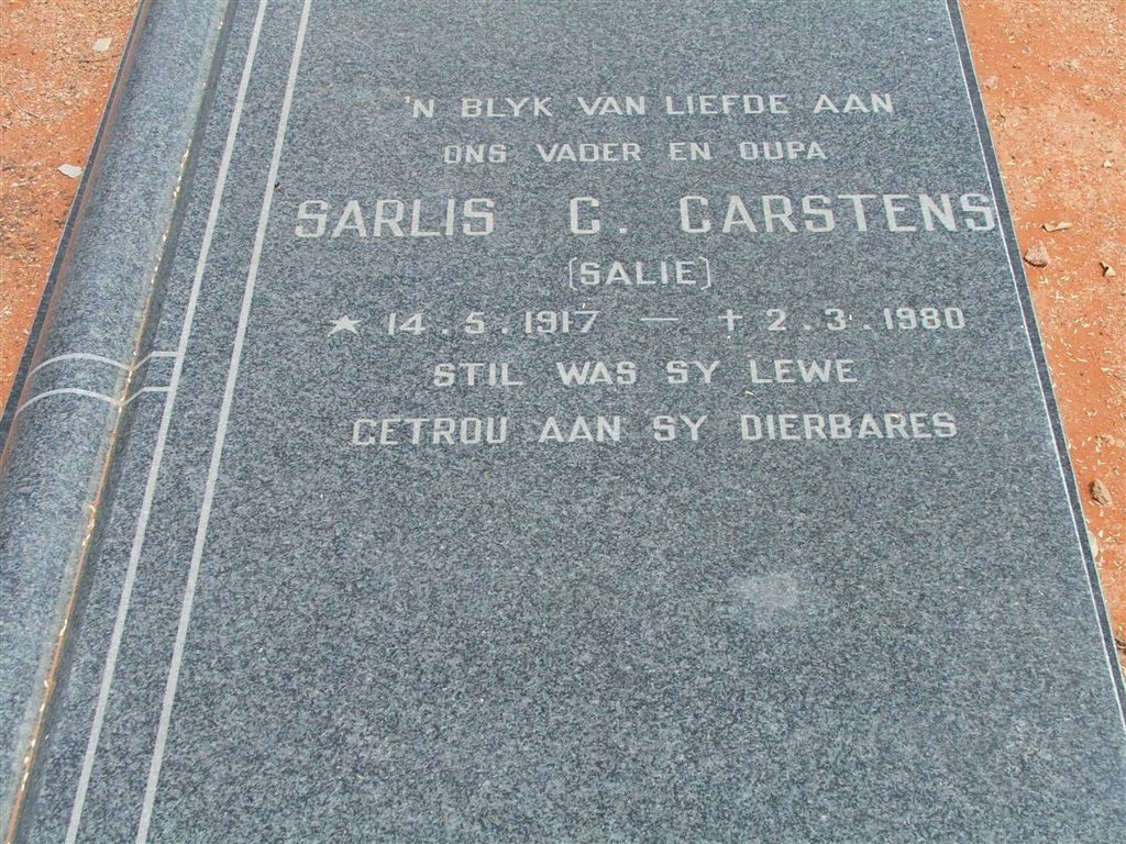 CARSTENS Sarlis C. 1917-1980