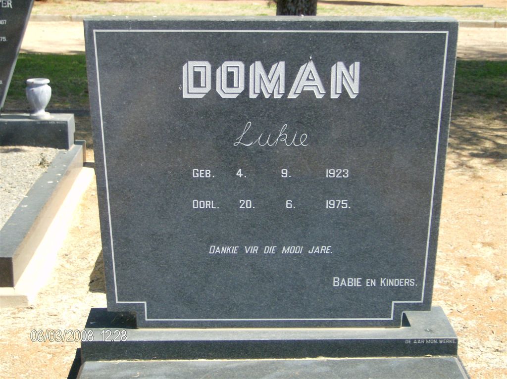 DOMAN Lukie 1923-1975