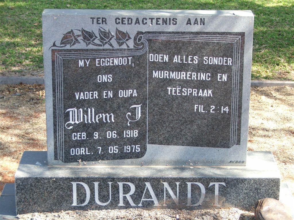 DURANDT Willem J. 1918-1975