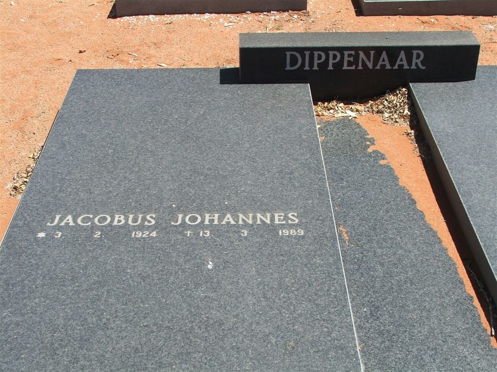 DIPPENAAR Jacobus Johannes 1924-1989