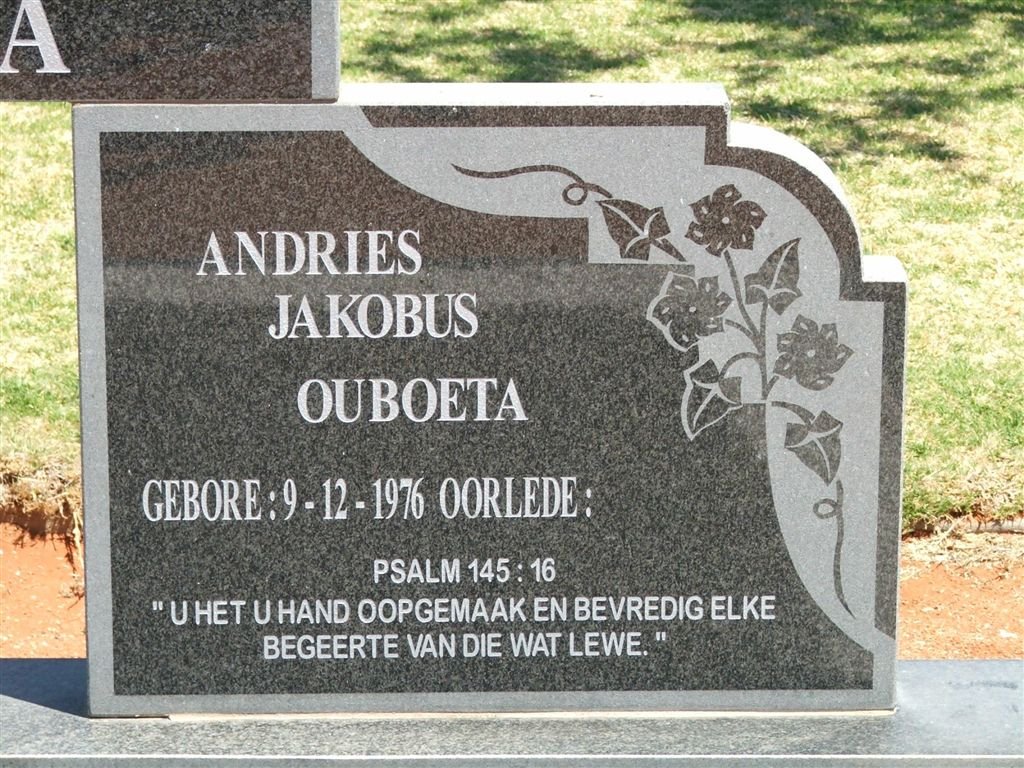 FEREIRRA Andries Jakobus 1976-