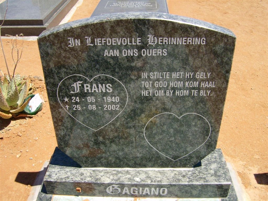 GAGIANO Frans 1940-2002