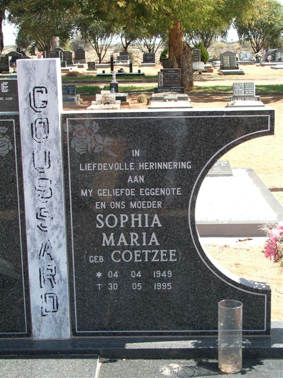 GOUSSARD Sophia Maria nee COETZEE 1949-1995