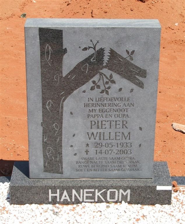 HANEKOM Pieter Willem 1933-2003