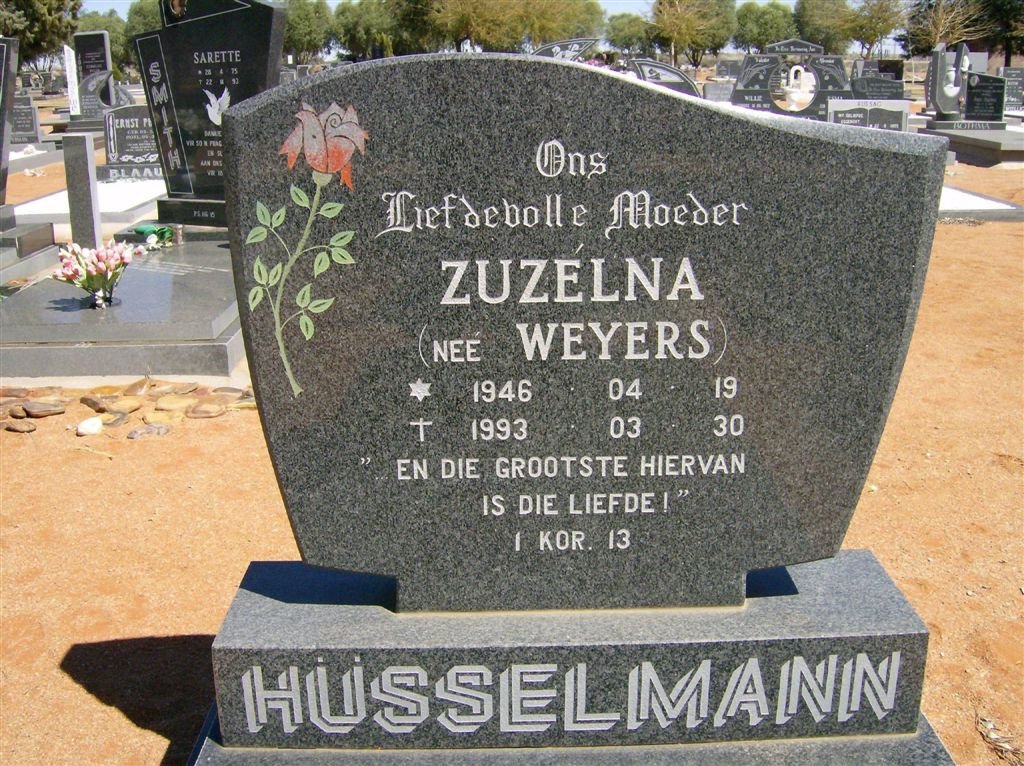 HÜSSELMANN Suzélna nee WEYERS 1946-1993