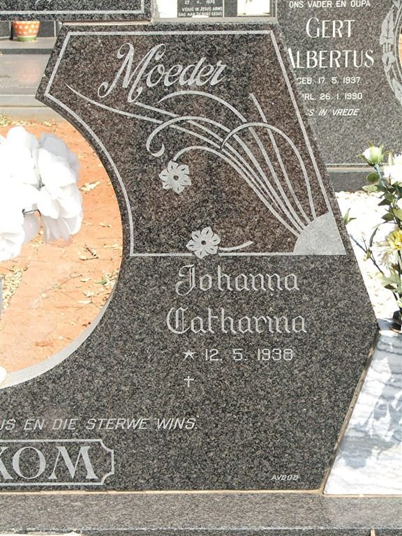 HANEKOM Johanna Catharina 1938-