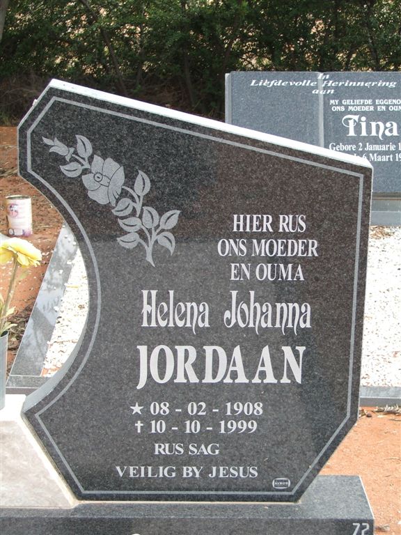 JORDAAN Helena Johanna 1908-1999
