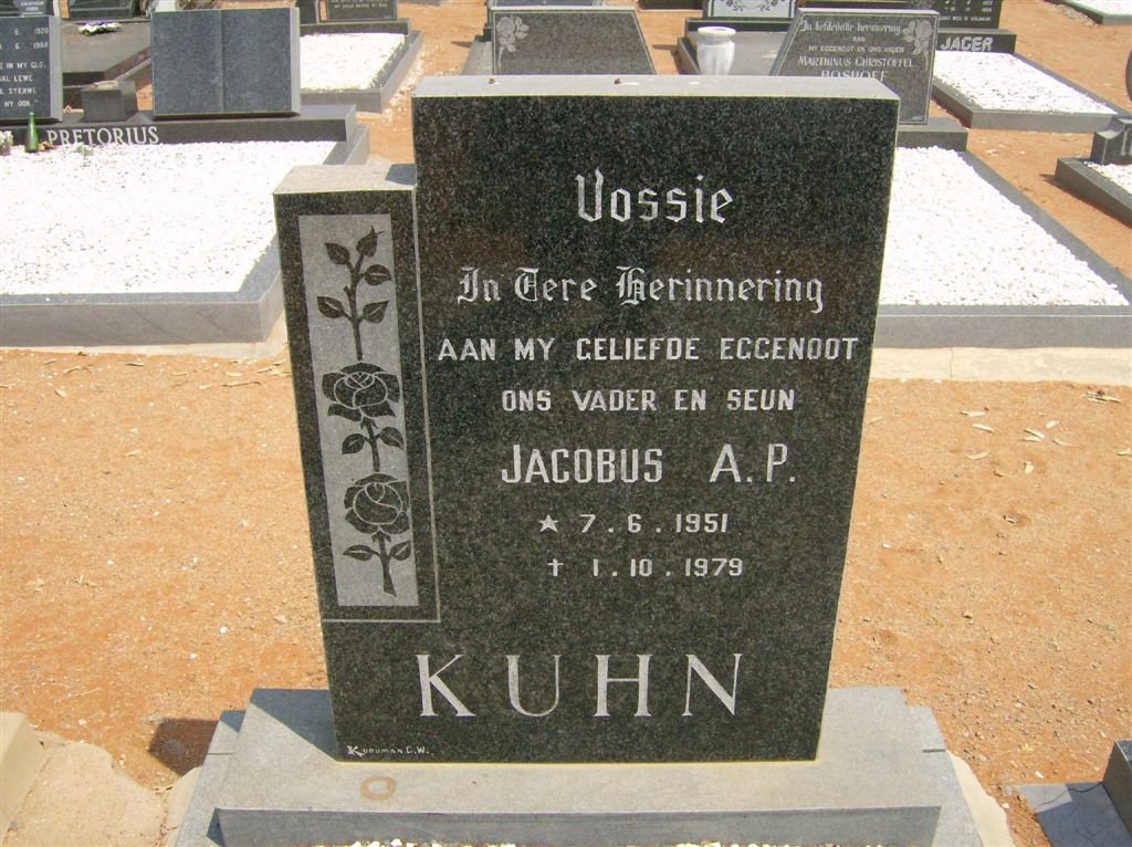 KUHN Jacobus A.P. 1951-1979