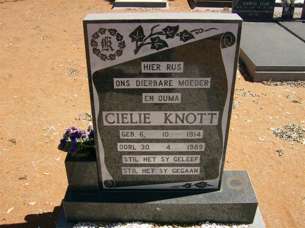 KNOTT Cielie 1914-1989