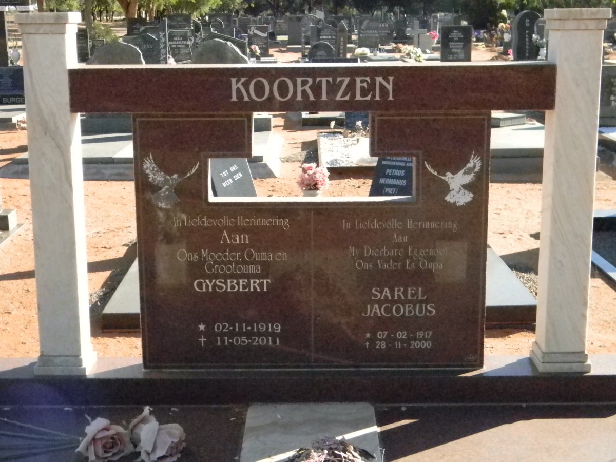 KOORTZEN Sarel Jacobus 1917-2000 &amp; Gysbert 1919-2011