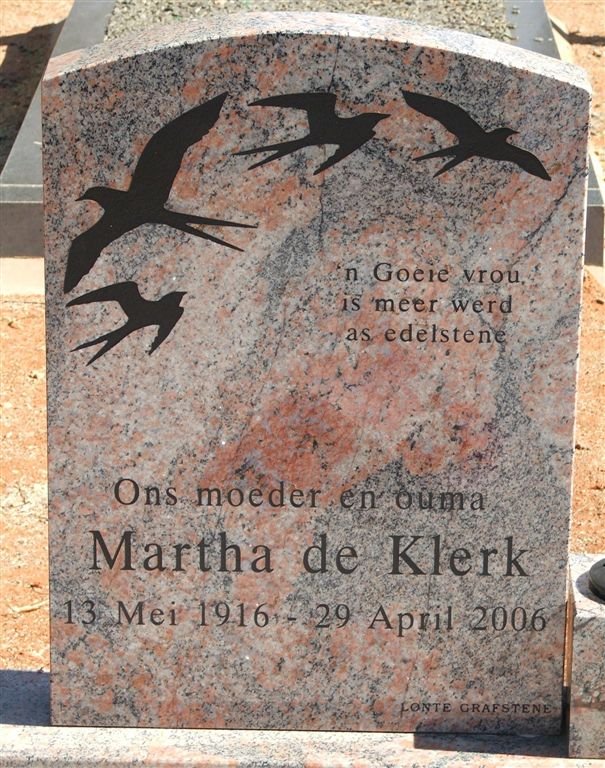 KLERK Martha, de 1916-2006