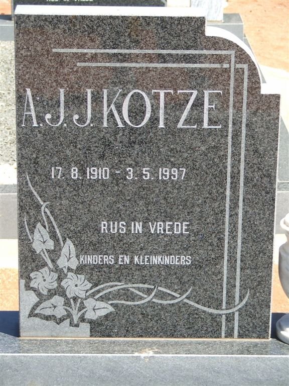 KOTZE A.J.J. 1910-1997