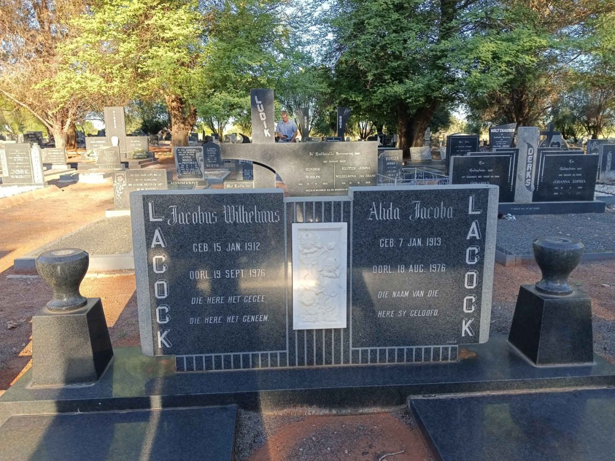 LACOCK Jacobus Wilhelmus 1912-1976 & Alida Jacoba 1913-1976