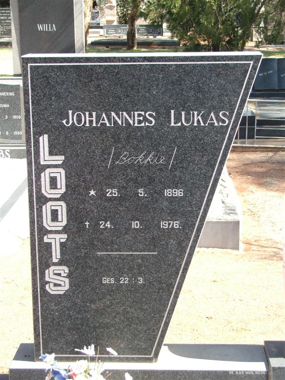 LOOTS Johannes Lukas 1896-1976
