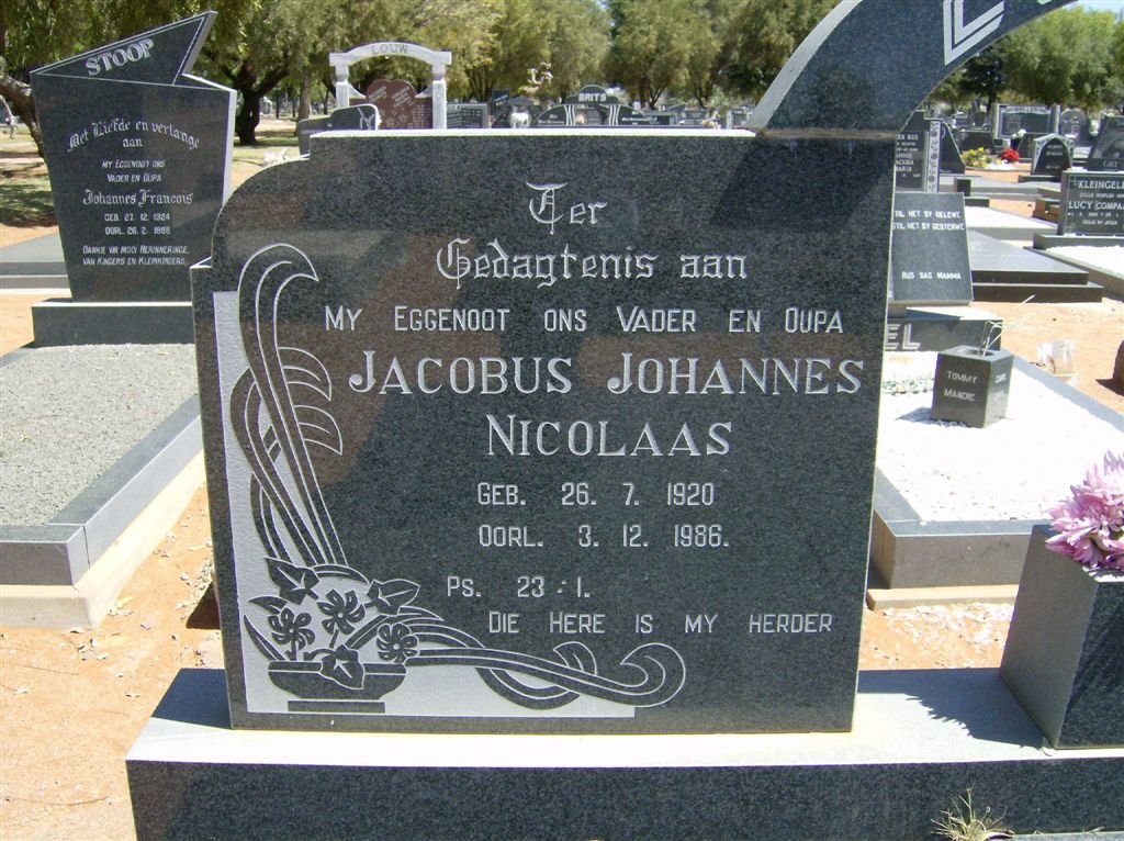 LOURENS Jacobus Johannes Nicolaas 1920-1986