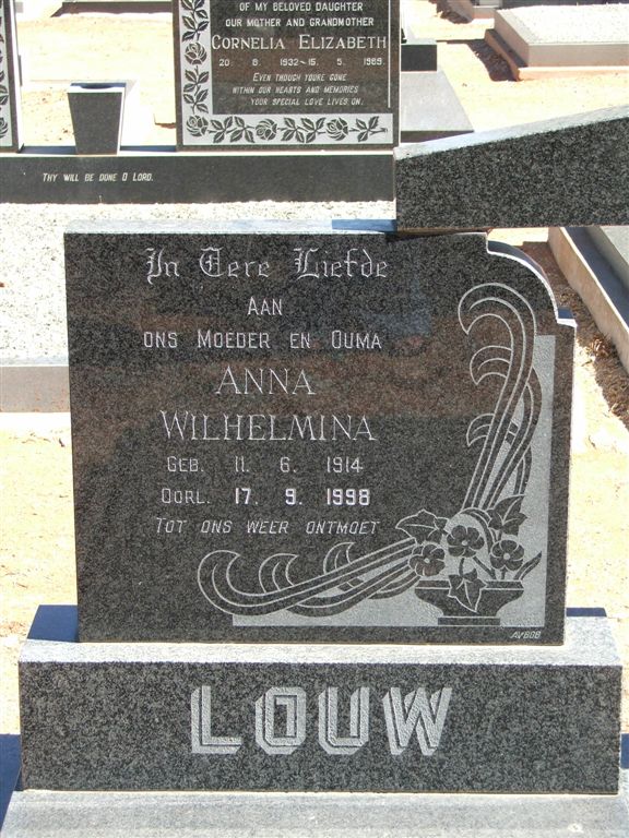 LOUW Anna Wilhelmina 1914-1998