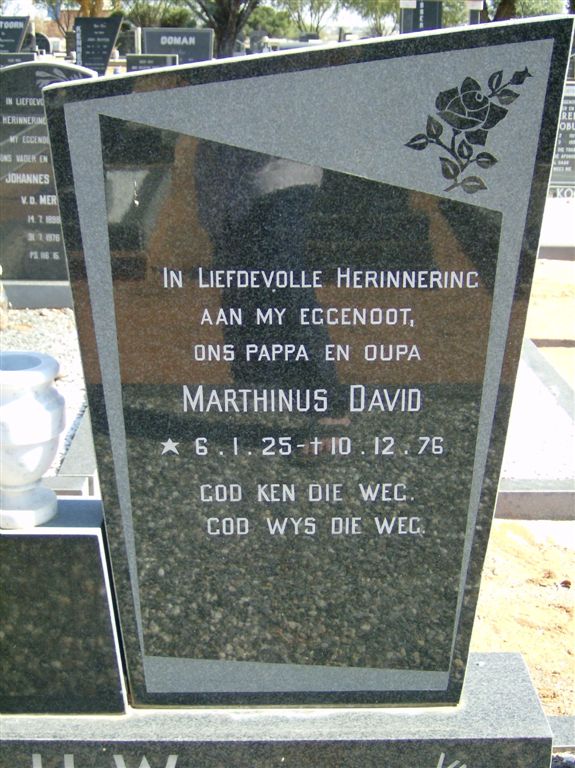 LOUW Marthinus David 1925-1976