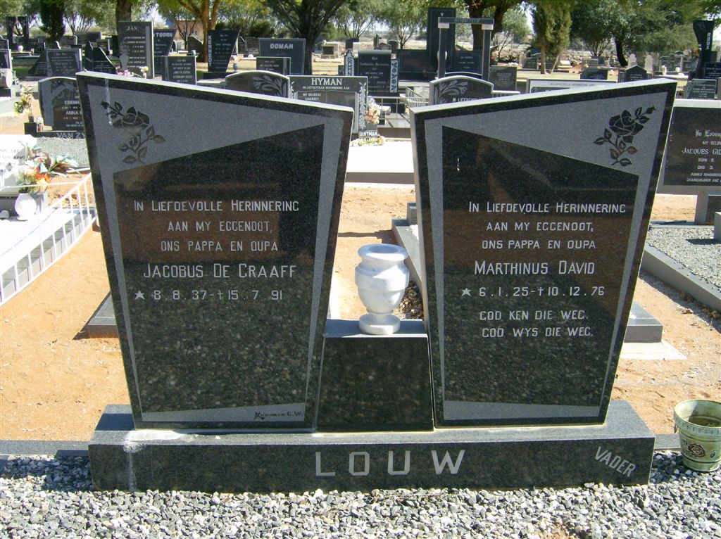 LOUW Marthinus David 1925-1976 :: LOUW Jacobus de Graaff 1937-1991