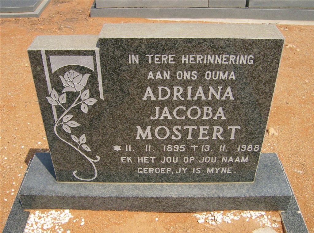 MOSTERT Adriana Jacoba 1895-1988