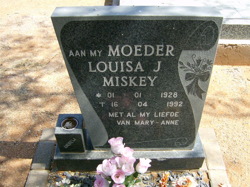 MISKEY Louisa J. 1928-1992