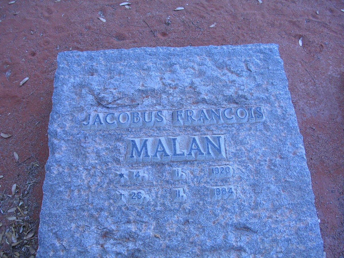 MALAN Jacobus Francois 1920-1984