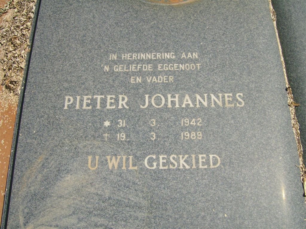 MARAIS Pieter Johannes 1942-1989