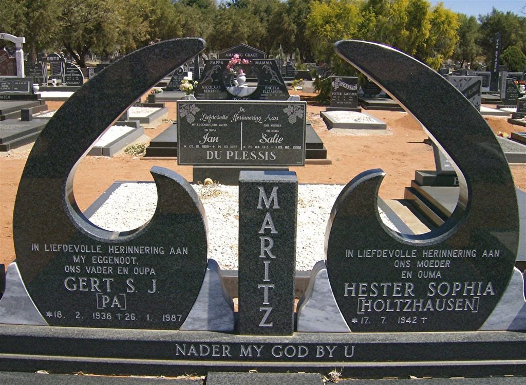 MARITZ Gert S.J. 1938-1987 &amp; Hester Sophia HOLTZHAUSEN 1942-