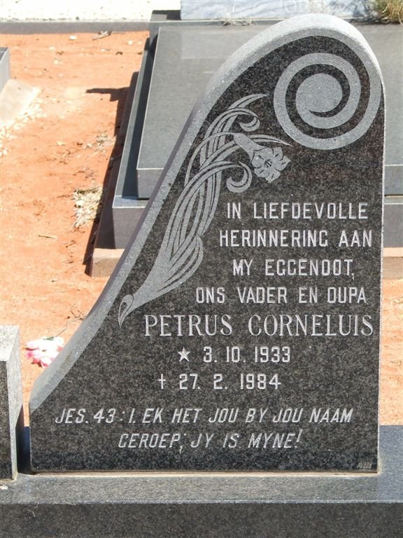 MOSTERT Petrus Cornelius 1933-1984