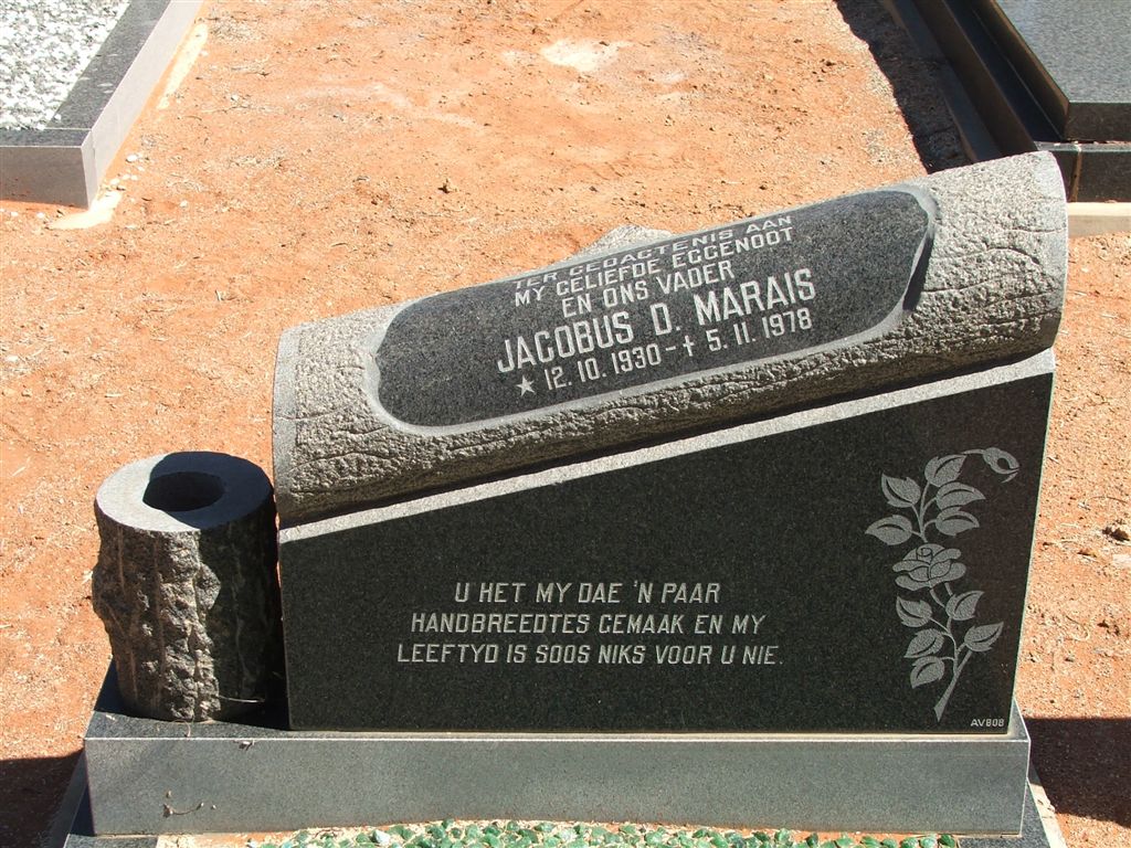 MARAIS Jacobus D. 1930-1978