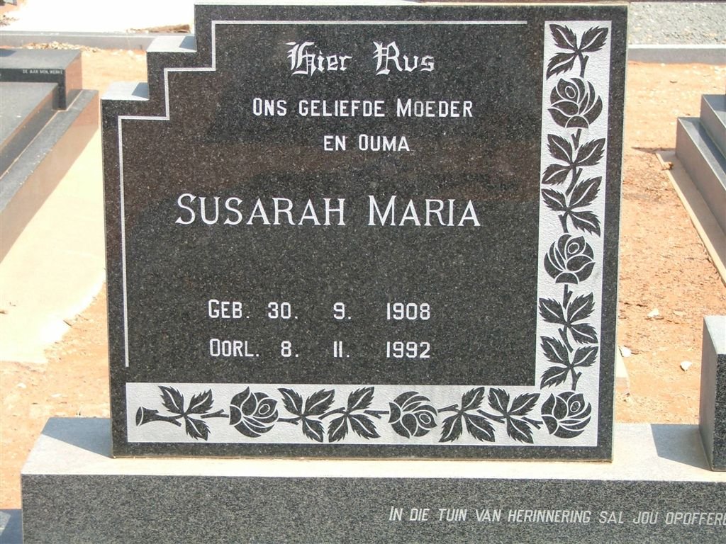 MYBURGH Susarah Maria 1908-1992