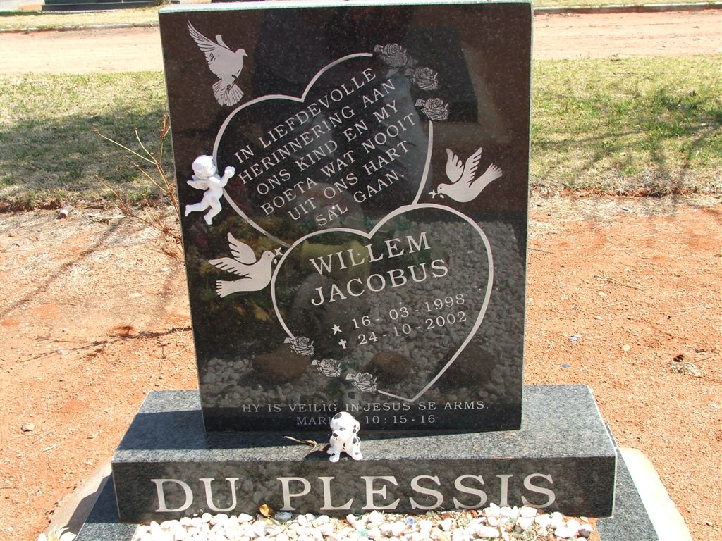 PLESSIS Willem Jacobus, du 1998-2002