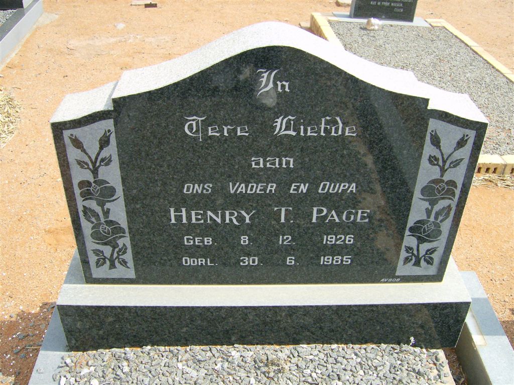 PAGE Henry T. 1926-1985