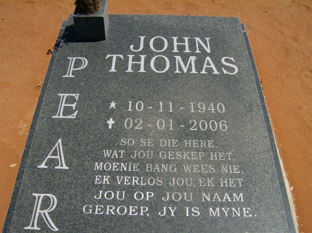 PEARMAN John Thomas 1940-2006