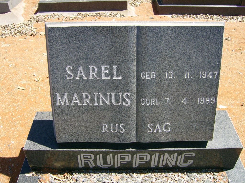 RUPPING Sarel Marinus 1947-1989