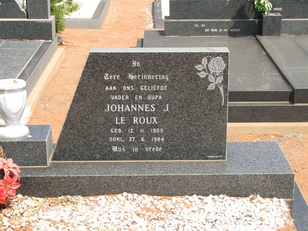 ROUX Johannes J., le 1909-1984