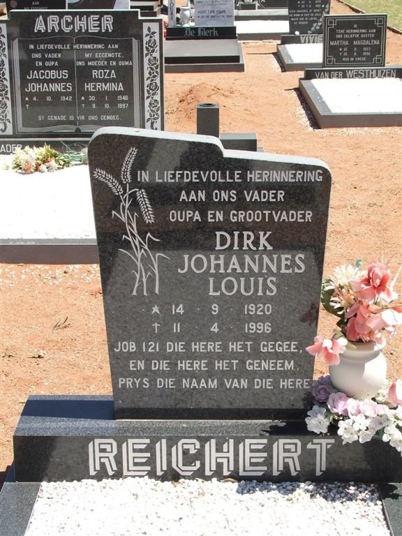 REICHERT Dirk Johannes Louis 1920-1996