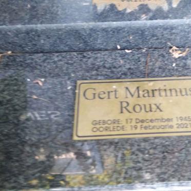 ROUX Gert Martinus 1945-2021