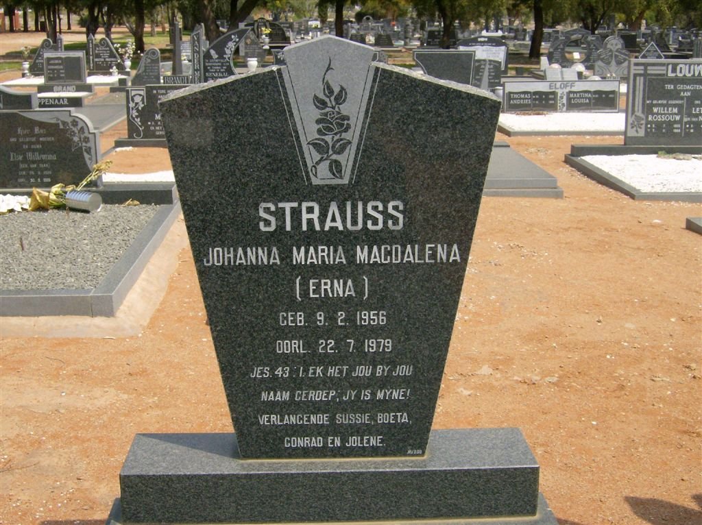 STRAUSS Johanna Maria Magdalena 1956-1979