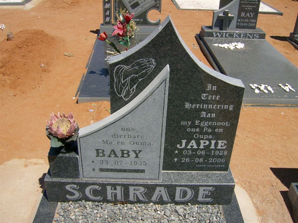 SCHRADE Japie 1928-2006 &amp; Baby 1935-
