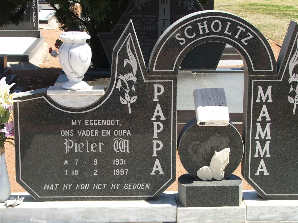 SCHOLTZ Pieter M. 1931-1997