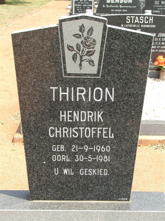 THIRION Hendrik Christoffel 1960-1981