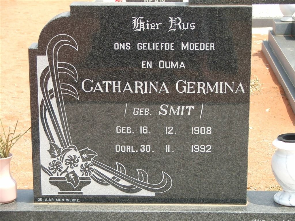 THERON Catharina Germina nee SMIT 1908-1992