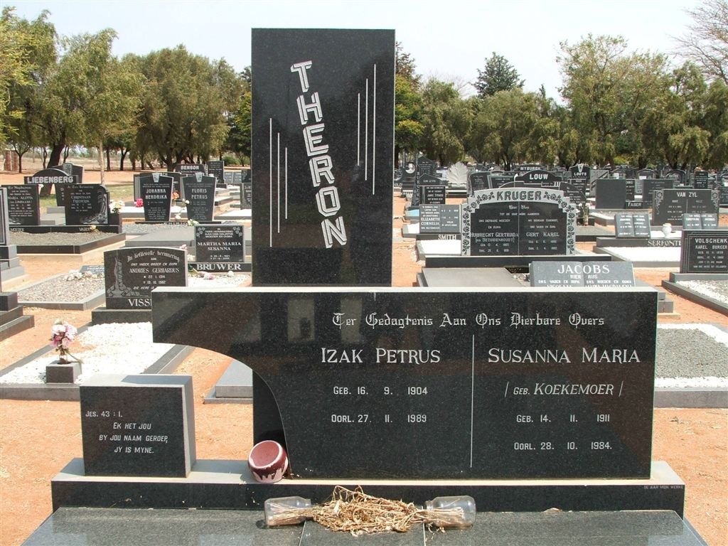 THERON Izak Petrus 1904-1989 &amp; Susanna Maria KOEKEMOER 1911-1984