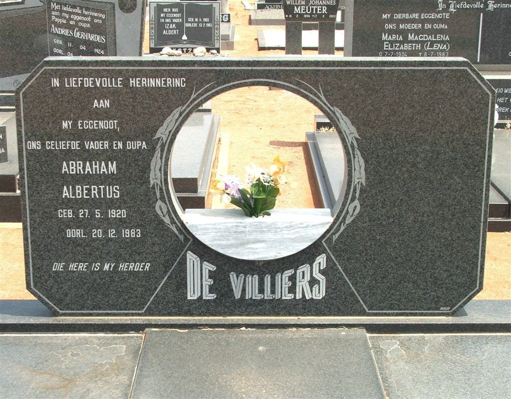 VILLIERS Abraham Albertus, de 1920-1983